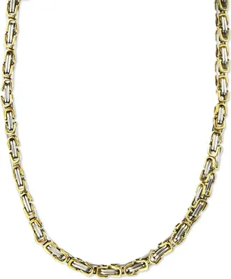 Produktbild von 6 mm Königskette Armband Herrenkette Männer Kette Halskette, 65 cm Silber / Gold Edelstahl Ketten