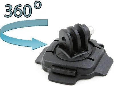 Zdjęcie produktu dla Uchwyt OBROTOWY 360 stopni / na kask do GoPro HERO 7 6 5 + 4 3+ 3 2 1