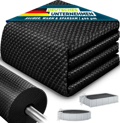 Produktbild von tillvex® Premium Pool Solarabdeckplane 400 µm Rund 366 cm | Solarfolie Wärmeplane zuschneidbar | Solarplane Solarabdeckung | Poolheizung Poolsolarplane für Wassererwärmung
