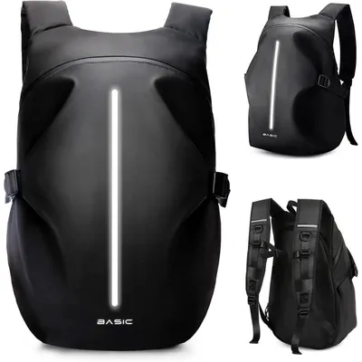 Produktbild von Motorradrucksack Herren wasserdicht Helm Laptoptasche Reise Schwarz L