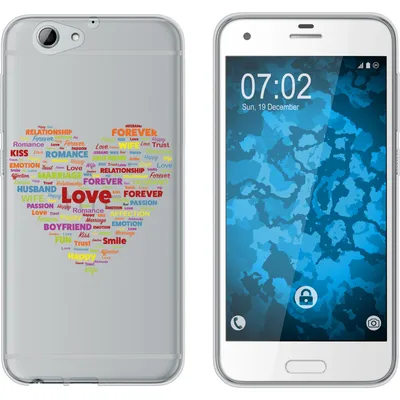Produktbild von PhoneNatic Case kompatibel mit HTC One A9s Silikon-Hülle pride Herz M5