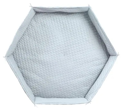 Image de Insert pour parc pour bébé "roba style", pour parcs hexagonaux, avec rembourrage de sécurité sur les côtés, bleu clair/bleu ciel