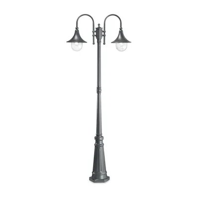 Produktbild von Rustikale Landhaus-Lampe Cima Aluminium Anthrazit 2 Lichter E27