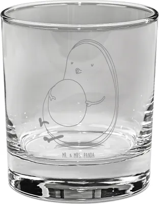 Produktbild von Mr. & Mrs. Panda Glas Avocado Pfeifen - Transparent - Geschenk, Diät, Tumbler, Ernährung, Schwanger, Cocktailglas, graviertes, Abnehmen, gravur
