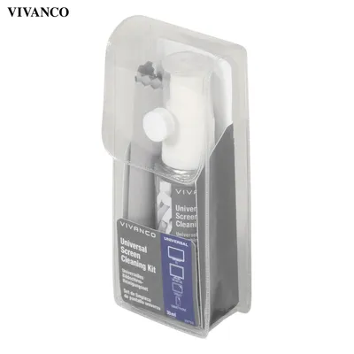 Produktbild von VIVanco™hochwertiges universelles Bildschirm Reinigungsset, kompatibel mit TV, PC, Notebook, Tablet und Smartphone, inkl. Mikrofasertuch 30ml