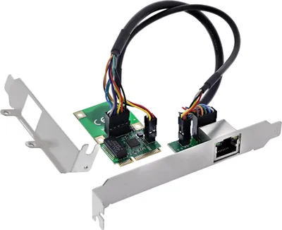 Produktbild von InLine 76622V, Eingebaut, Kabelgebunden, PCI Express, Ethernet, 1000 Mbit/s