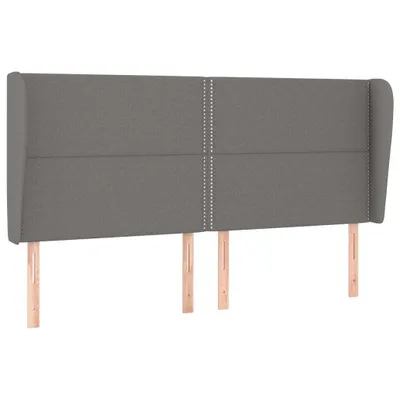 Produktbild von vidaXL Kopfteil mit Ohren Dunkelgrau 203x23x118/128 cm Stoff
