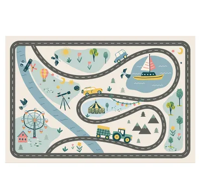 Image de Tapis antidérapant pour enfants avec motif de dessin animé