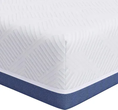 Produktbild von vidaXL Matratze Weiß und Blau 140 x 190 cm Jacquard-Stoff