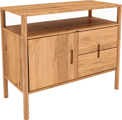 Produktbild von Kommode 97 cm breit, Eiche massiv geölt, PORI-165