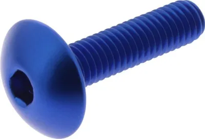Produktbild von Linsenschraube JMP Bolt M6x1,00mm 25mm Aluminium blau