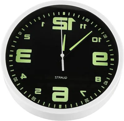Productafbeelding van Moderne retro wandklok, 20 cm, lichtgevende klok voor keuken, slaapkamer, badkamer, tuin en decoratie