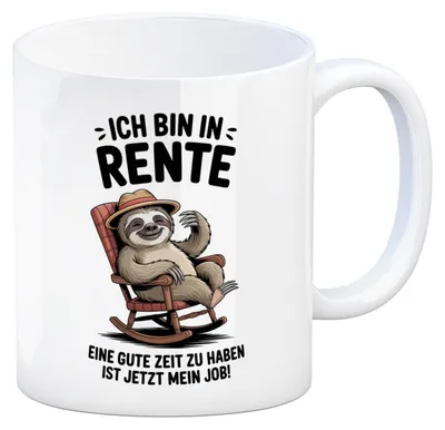 Produktbild von Faultier Ruhestand Kaffeebecher für Rentner