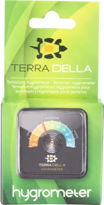 Productafbeelding van Terra Della Analoge hygrometer voor terrarium 5x5x1 cm met zuignap