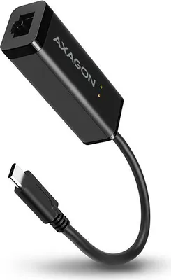 Produktbild von Axagon ADE-SRC USB-C Gigabit Ethernet Adapter, Kabelgebunden, USB Typ-C, Ethernet, 1000 Mbit/s, Schwarz
