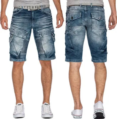 Produktbild von Cipo & Baxx Herren Regular Fit Shorts Stonewashed CK189 Blue W31