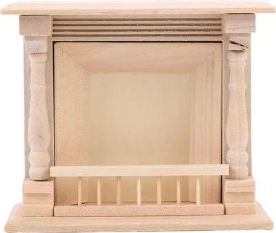 Obrázek produktu pro 1:12 Krb pro domeček pro panenky, nenatřené březové dřevo, miniaturní nábytek, dekorativní doplňky
