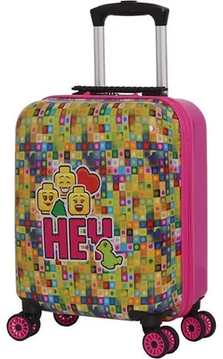 Imagen del producto de Maleta de viaje LEGO, modelo "Play Date", de 16 pulgadas, con minifiguras. ¡Hola!