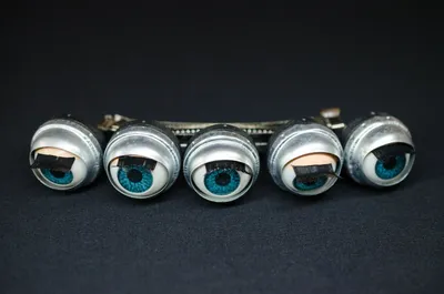Produktbild von Auge Haarspange Miniblings Haarklammer Wackelauge Augen Halloween Puppenauge