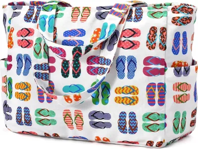 Image de Sac de plage Grand Tote Bag Imperméable à l'eau Sac de bain Pliable Sac de voyage