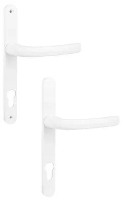 Image de Ensemble sur plaques + béquille carré 8mm entraxe 85mm blanc - SOFI - 5112180002