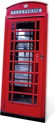 Image de London - Phone Box Cabine téléphonique stand up en carton - ca 191 cm