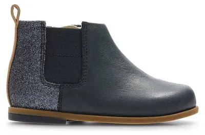 Produktbild von Clarks Drew Fun marineblaue Lederstiefel mit Reißverschluss für Kinder 21