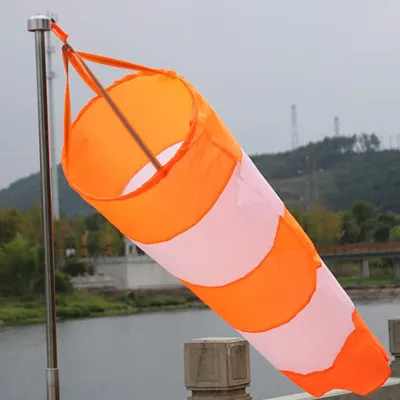 Produktbild von Wetterfester Nylon-Windsack, Flughafen-Windsack, reißfester Outdoor-Windsack-Messbeutel mit reflektierendem Gürtel zum Aufhängen im Freien (S)