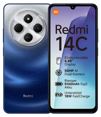 Produktbild von Xiaomi Redmi 14C Sternenblau 4 Gigabyte 128 Gigabyte