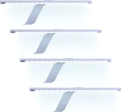 Produktbild von kalb | LED Kleiderschrankleuchte Schrankbeleuchtung Regalbeleuchtung 4er SET tageslichtweiss mit Fußschalter