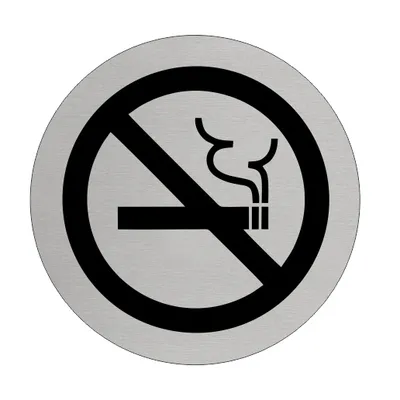 Obrázok produktu pre CombiCraft Hliníková tabuľa na dvere 'No Smoking' Ø75 mm s 3M páskou