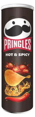 Verpackungsbild Pringles Hot and Spicy Stapelchips mit scharf würzigem Geschmack 165g