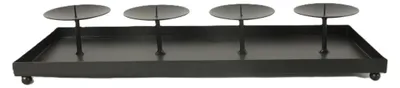 Produktbild von TrendLine Kerzenhalter für 4 Kerzen Metall 40 x 15 x 6,5 cm schwarz