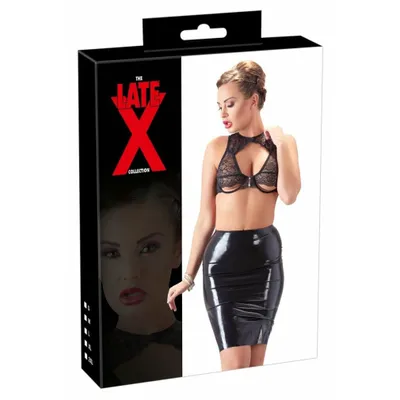 Immagine prodotto di LATE X - Minigonna slim in latex nero M