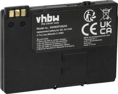 Produktbild von vhbw Akku kompatibel mit Optipoint WL2 schnurlos Festnetz Telefon (850 mAh, 3,7 V, Li-Ion)