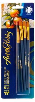 Immagine prodotto di Set di pennelli in nylon 5 pezzi Art&Hobby Astra