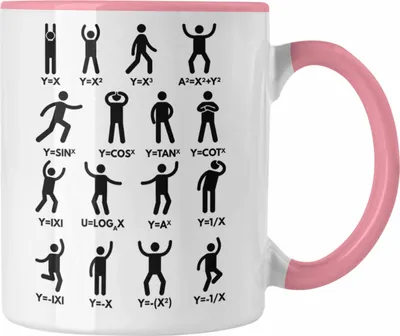 Produktbild von Trendation - Mathe Gleichungen Lustige Tasse Geschenk Mathelehrer Mathematik Spruch (Rosa)