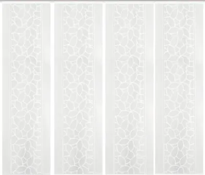 Produktbild von Home Wohnideen Schiebevorhang 4 teiliges Set 245 x 57 cm Muster weiß