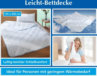 Produktbild von Leicht-Bettdecke 135 x 200 cm Material 100% Polyester