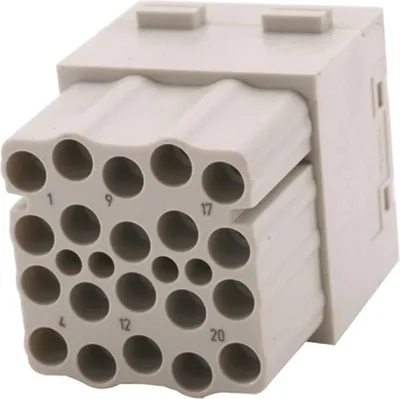 Image de Module HARTING Han EEE Insert femelle (F) Connexion à sertir, 20 pôles 500 V, 16 A - 1 pièce