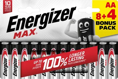 Obrázok produktu pre Alkalické batérie AA | 1,5 V DC | 12-Blistr