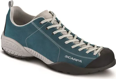 Damen-Lifestyle-Schuhe "Mojito" von Scarpa in Blau mit grauen Schnürsenkeln und Gummisohle.