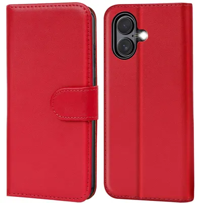 Produktbild von Conie Klapp Tasche für Apple iPhone 17 Kartenfach Rundumschutz Hülle in Rot