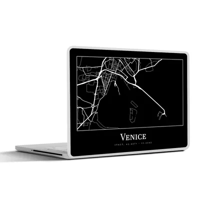 Produktbild von MuchoWow® Laptop Aufkleber Sticker Cover Stadtplan - Venedig - Karte - Venedig 25x18 cm - Laptop-Deko