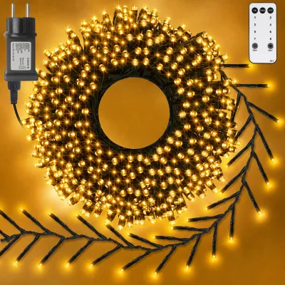 LED-Cluster-Lichterkette 15 m, 750 LEDs, warmweiß, IP54