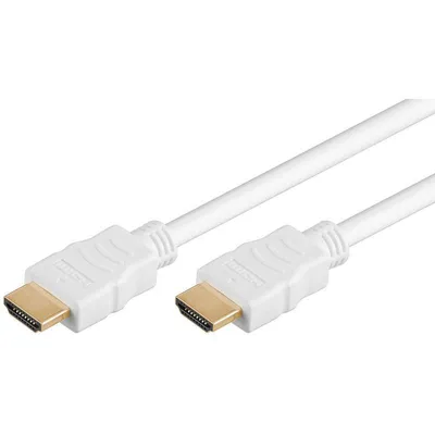 Immagine prodotto di Cavo HDMI ad alta velocità con Ethernet bianco - Lunghezza: 5,00 m