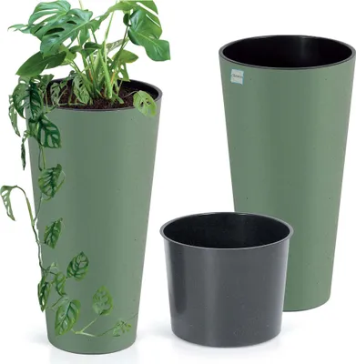 Zdjęcie produktu dla Donica Doniczka Ogrodowa 20 Cm Na Taras Do Ogrodu Domu Eco Wood Zielony