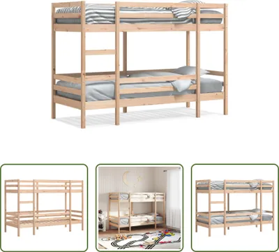 Produktbild von The Living Store Etagenbett 90x200 cm Massivholz Kiefer
