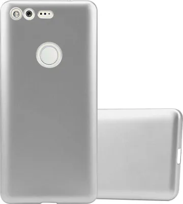Produktbild von Cadorabo Schutzhülle für Google PIXEL Hülle in Silber Handyhülle TPU Silikon Etui Cover Case