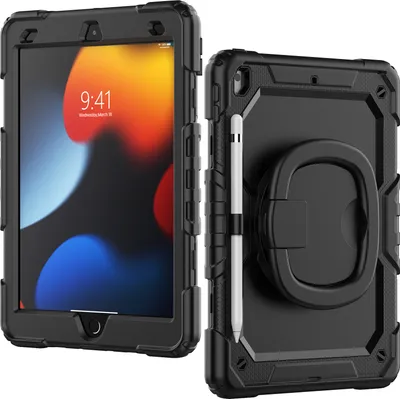 Imagen del producto de Funda protectora para Apple iPad de 10.2 pulgadas (modelos 2019/2020/2021), tipo Smart Cover, estuche, funda, bolso, ideal para uso en exteriores y resistente para niños